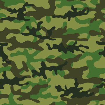 Seamless camouflage in dark color. Vector. Print for clothes.