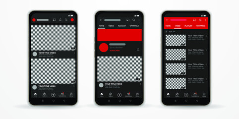 youtube Interface template design