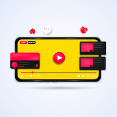 youtube Interface template design