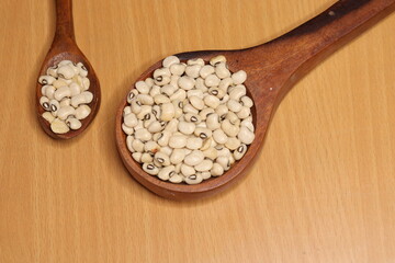 Raw Organic Black Eyed Peas Beans Isolated on a White Background
