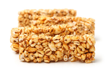 Rice cake on white background 