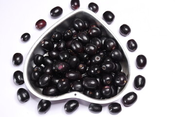 
Jambolan plum or Java plum isolated on white background
