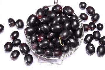 
Jambolan plum or Java plum isolated on white background
