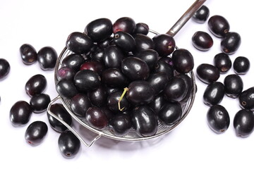 
Jambolan plum or Java plum isolated on white background
