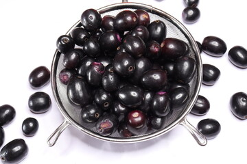 
Jambolan plum or Java plum isolated on white background
