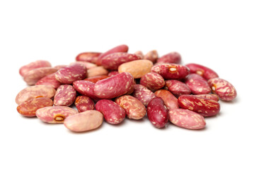 Color kidney beans isolated on a white background