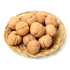 walnuts on a white background