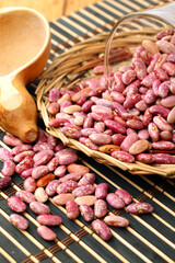 Color kidney beans isolated on a white background
