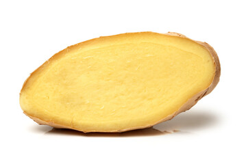 fresh ginger on white background 
