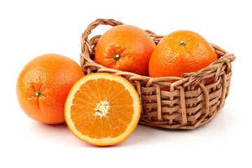 oranges in a basket