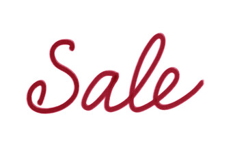 raster illustration banner with the word sale