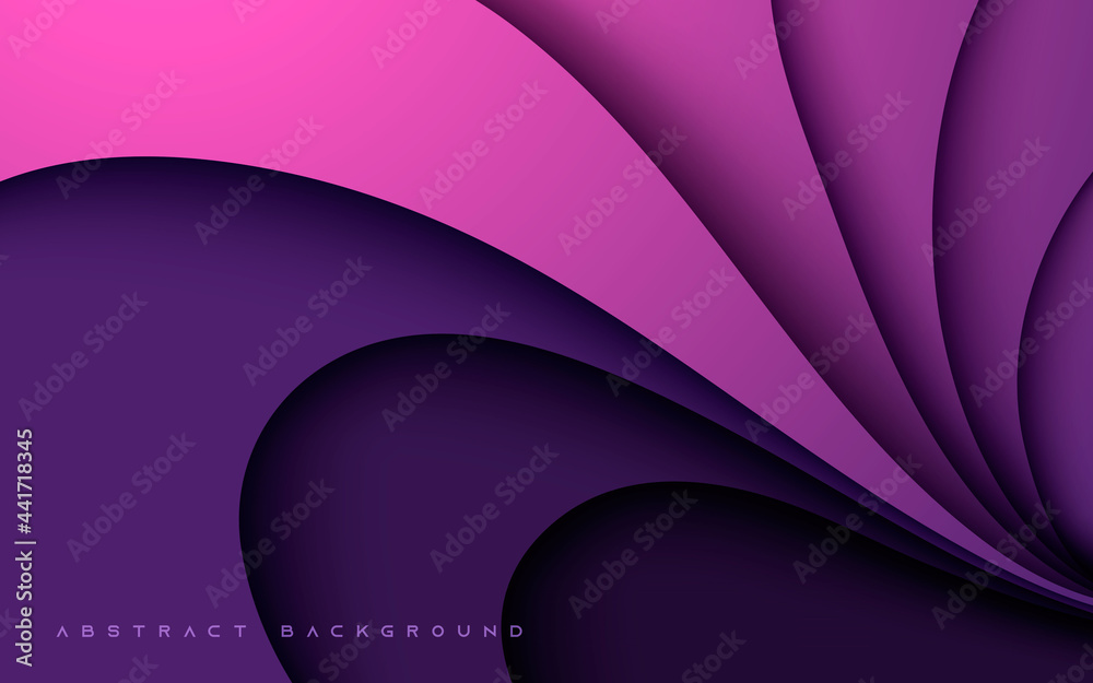 Canvas Prints purple dimension background dynamic papercut composition
