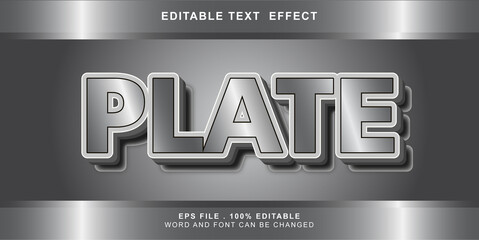 plate text effect editable