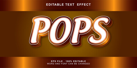pops  text effect editable