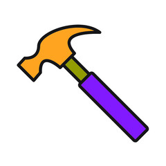 Hammer icons symbol vector elements for infographic web