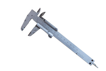 Vernier caliper isolated on a white background. Work concept.