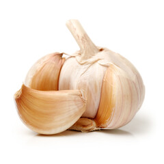 garlic isolated on white background