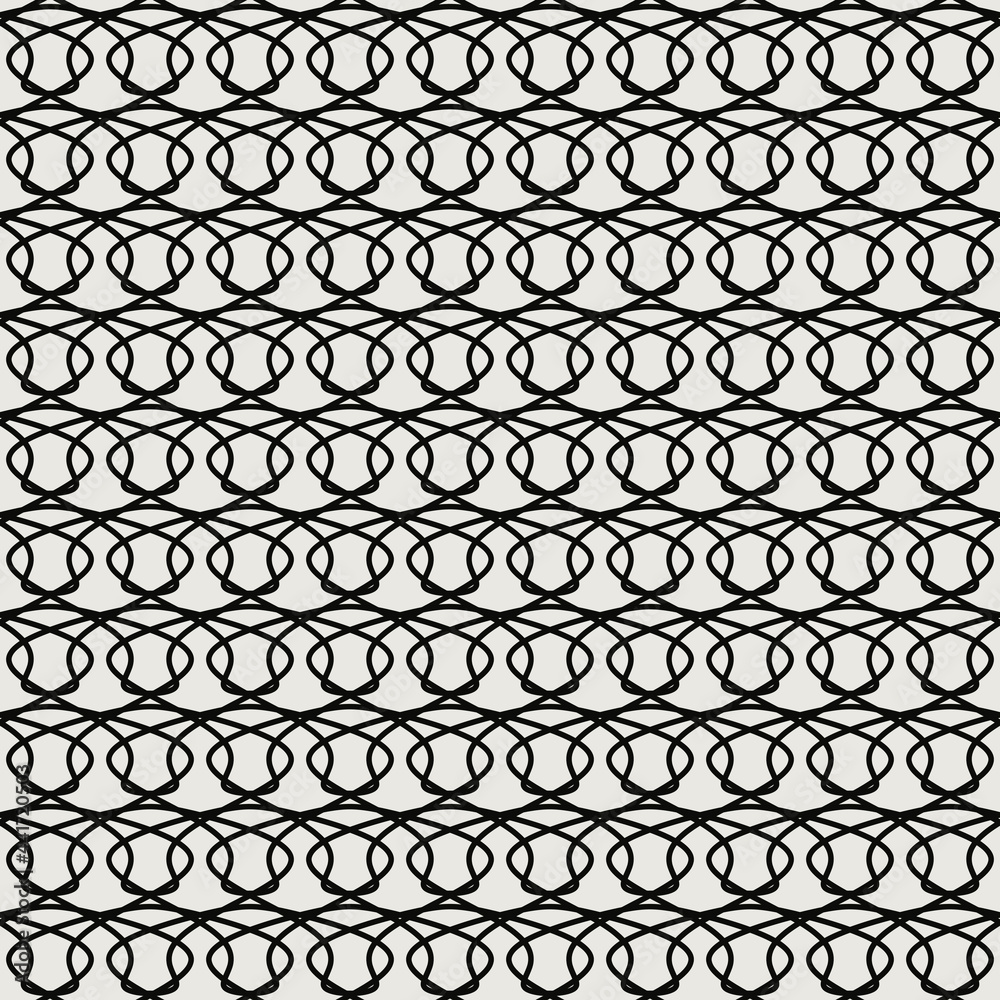 Poster black wire make lace. vector simple pattern.