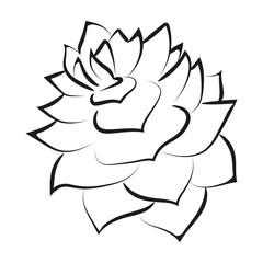 Outline set drawing of cone. Vector illustration.