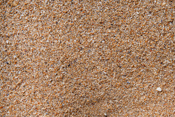 Texture of wet sand seen in close-up
