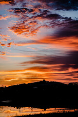 朝焼けの小牧山城