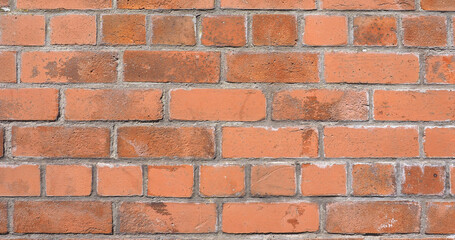 wide 4K red brick wall background