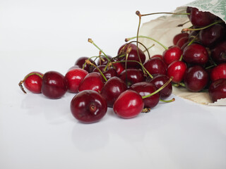 Naklejka na ściany i meble sweet cherry fruit food