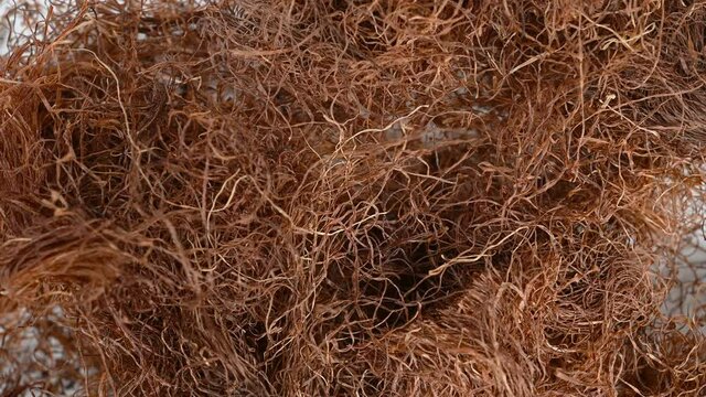 top view herb YuMiXu or Stigma Maydis or Corn Silk rotating