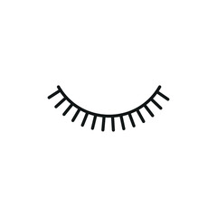 eyelashes logo icon design template vector