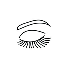 eyelashes logo icon design template vector