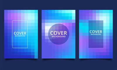 Colorful mosaic covers design. Vector Illustration