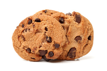 Cookie tower on white background