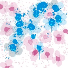 Abstract watercolor of flower background.