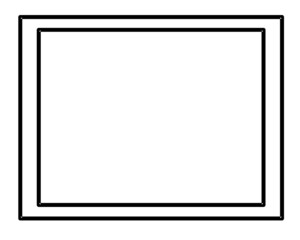 Vector stock of simple frame on white background