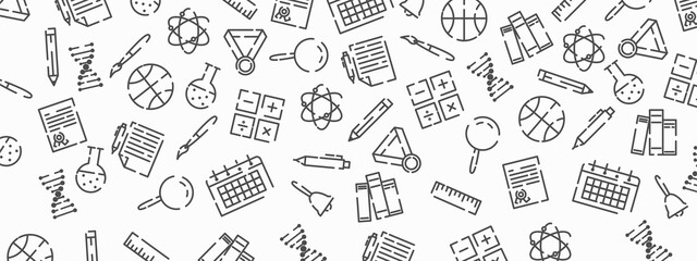 School and education icons illustration