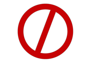 Restriction sign, red circle symbol, illustration image
