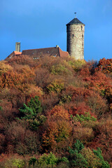 Fototapeta na wymiar Schloss, Schloss Ludwigstein, Witzenhausen, Hessen, Deutschland, Europa -- Castle, Castle Ludwigstein, Witzenhausen, Hesse, Germany, Europe
