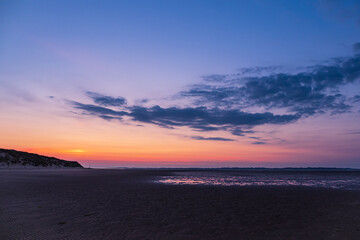 Fototapeta na wymiar Sonnenaufgang im Wattenmeer auf der Insel Amrum