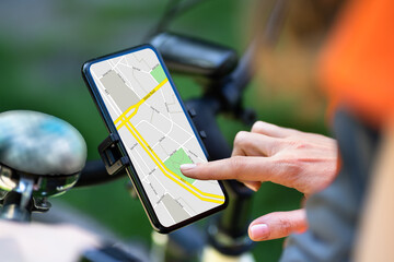 Bicycle GPS Navigator App With Map
