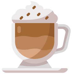 Con panna flat icon