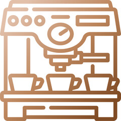 coffee machine gradient icon