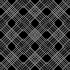 textile check line pattern black and gray