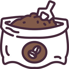 coffee bag one color icon