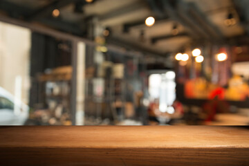 dark brown top of bar and free space for your glass