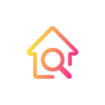 House Search Vector Minimal Logo