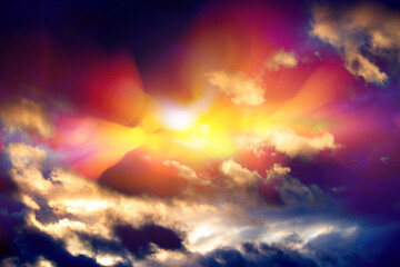 Car lights. Motion blur