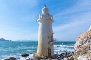 lighthouse on the island of island - obrazy, fototapety, plakaty