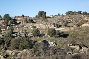 Fototapeta na wymiar Landscape in Guadarrama Mountain Range, Madrid