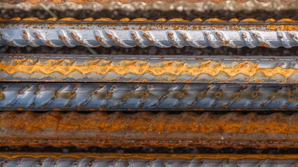 Corroded steel material closeup photo