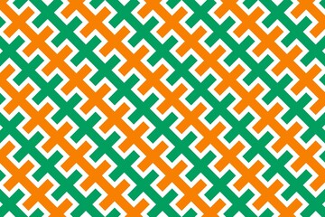 Simple geometric pattern in the colors of the national flag of Côte d'Ivoire